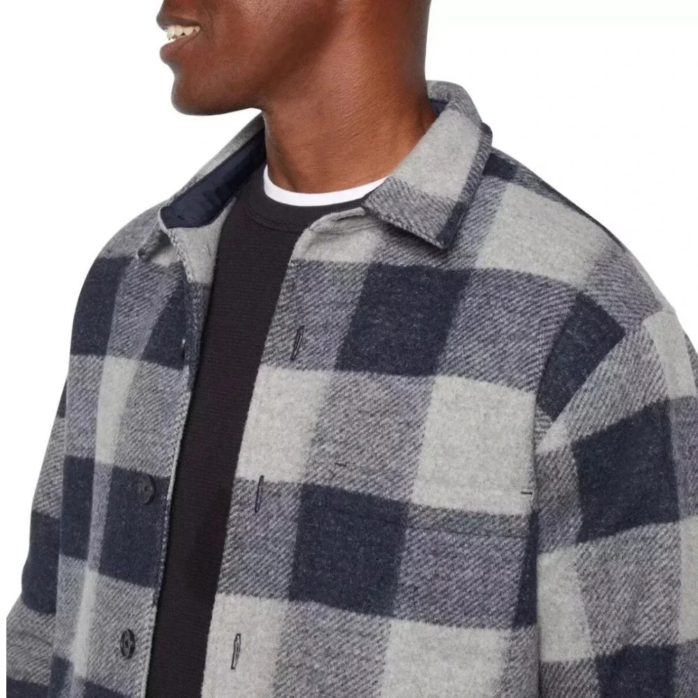 Banana Republic Heritage Blue Buffalo Check Lumberjack‎ Felted  Jacket L